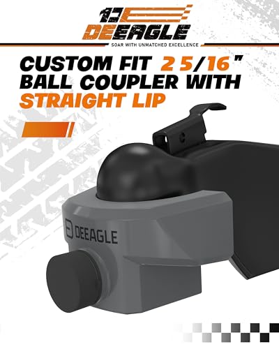 Image of DEEAGLE Trailer Locks Ball Hitch Fits 2-5 /16 inch Couplers | Heavy Duty Trailer Hitch Locks, Anti-Theft Ball Hitch Lock for RV Travel Trailer, Grey