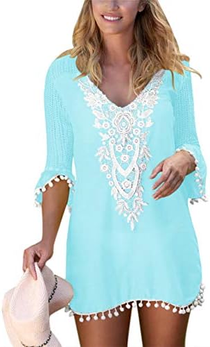 Light blue beach cover up Clearance