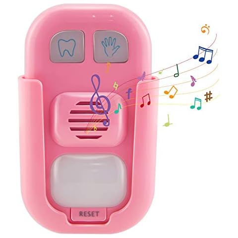 BIGLIGHT Tooth Brushing Timer,2 Minute Timer for Kids with 12 Songs,Timer for Teeth with LED Color Light,20 Seconds Wash Timer Digital Musical Timer in Bathrom for Child Training Coach-Pink Cover