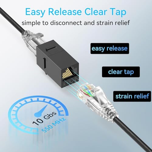 Image of Cat6 Slim 0.5ft (24 Pack) Ethernet Patch Cable - 10G 550MHZ, 24AWG, Black