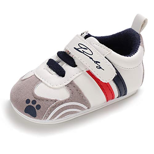 Royal Victory Toddler Baby Boys Girls Shoes 0-18 Months Slip-on PU Leather Crib Shoes Infant Walkers-by RVROVIC