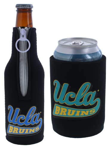 College Team Color Logo Can & Bottle Holder Insulator Beverage Cooler Set