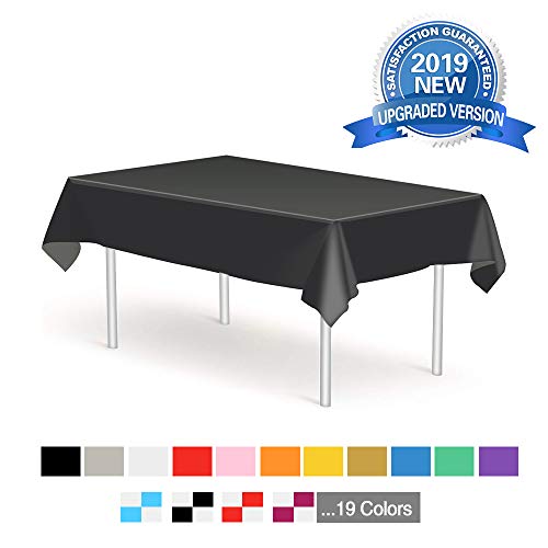 Anborfly Plastic Tablecloth Disposable Table Cloths 6 Pack 54in. x 108in. Heavy Duty