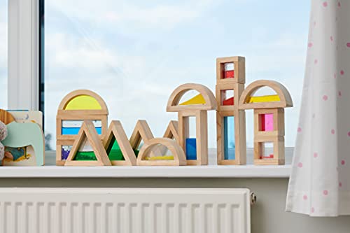 TickiT, 73281, Set di blocchi sensoriali, 16 pezzi, riempiti con 4 diversi contenuti e colori - Lego - Immagine 9