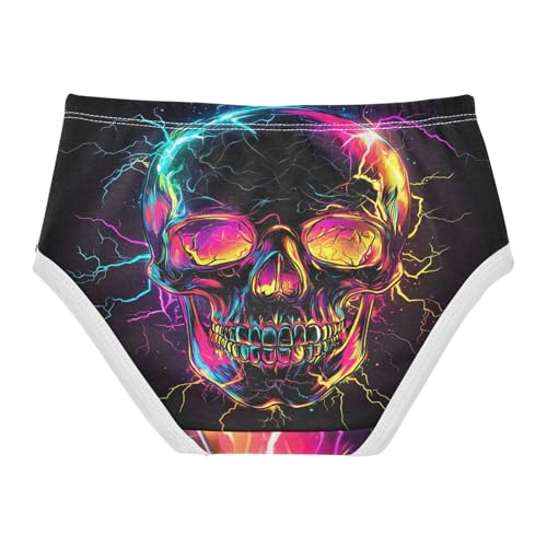 3d Skull Colorful Toddler Girls's Underwear 2T 202c10532