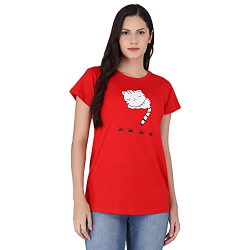 Image of FUNDAY FASHION Women & Girls Cotton Regular Fit Half Sleeves T-Shirt