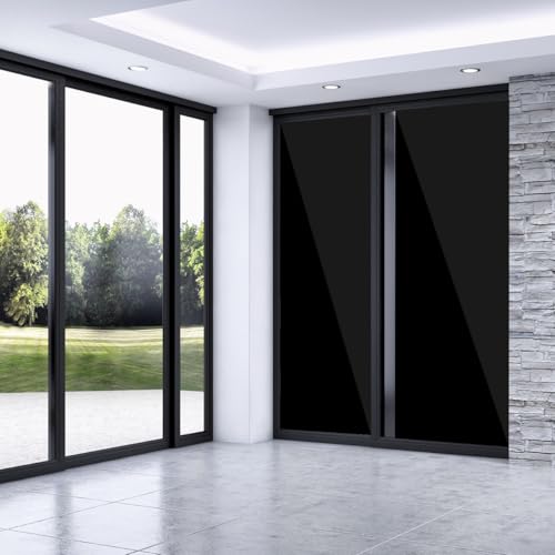 Película para ventana BESPORTBLE negra opaca 50x200 cm miniatura 3