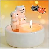 【Materiale】 Il simpatico portacandele è realizzato in ceramica con processo di stampaggio a iniezione. Squisito, carino, unico ed eccellente artigianato lo rendono uno straordinario accessorio per la casa che può creare un'atmosfera accogliente e portare calore alla vostra casa.