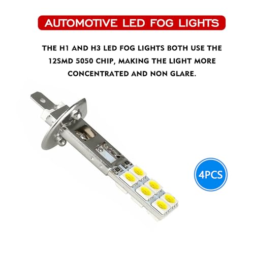 Hirificing HIRIFICING-WDH01 4Pcs H1 Car Led Fog Light Headlight Bulbs thumb #4