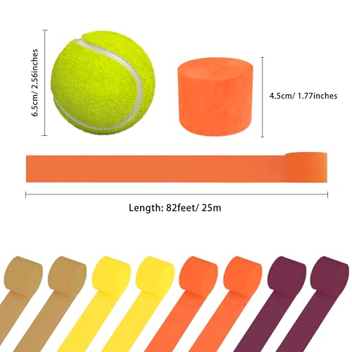 Image of 8 Rolls Fall Crepe Paper Streamers Fall Decorations Party Streamers for Birthday Baby Shower Wedding Party Decorations Thanksgiving Halloween Gender Reveal DIY Crafts
