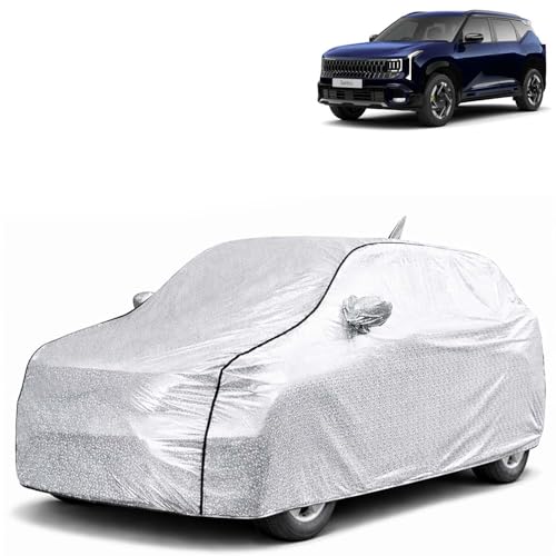 Image of KINGSWAY SilverTech 100% Waterproof Car Cover Only with Kia Seltos (Year 2026 Onwards - All Model) | Mirror and Antenna Pockets | Scratchproof | All Weather Car Body Cover