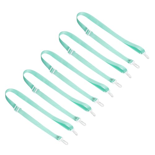 Image of PATIKIL 125cm x 2cm Replacement Shoulder Strap, 5 Pack Adjustable Swivel Clip Hook Buckle Slide Crossbody Bag Belt for Water Bottle Carrier Sling Bag, Green