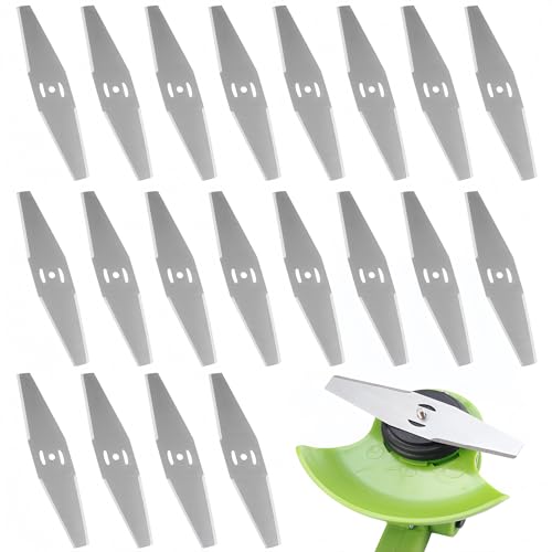 lanchuangkeji 20PCS Weed Wacker Blades Metal, Metal Lawn Mower Saw Blade Head Replacement Saw Blades Lawn Mower Fittings for Outdoor Power Tools,Patio,Lawn and Garden