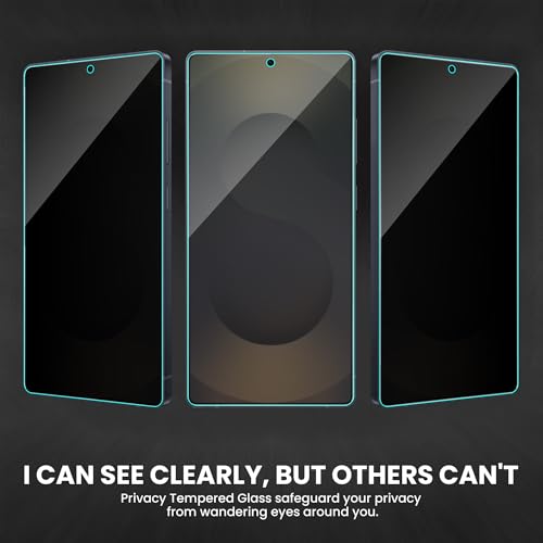 Image of ArmourPro Borderless Privacy Tempered Glass Compatible with Samsung Galaxy S25 Ultra, Pack of 2 Anti-Spy Screen Protector, Anti Peeping Guard, Edge-to-Edge Coverage, 9H Hardness