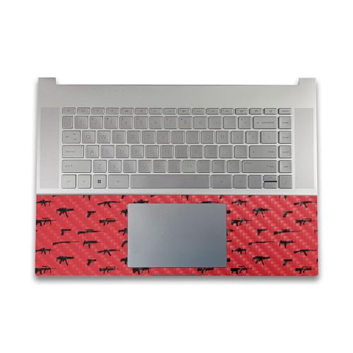 Image of Carbon Fiber Gaming Skin Compatible with HP Envy x360 16 inch (2023) - Guns - Premium 3M Vinyl Protective Wrap Decal Cover - Easy to Apply | Crafted in The USA by MightySkins