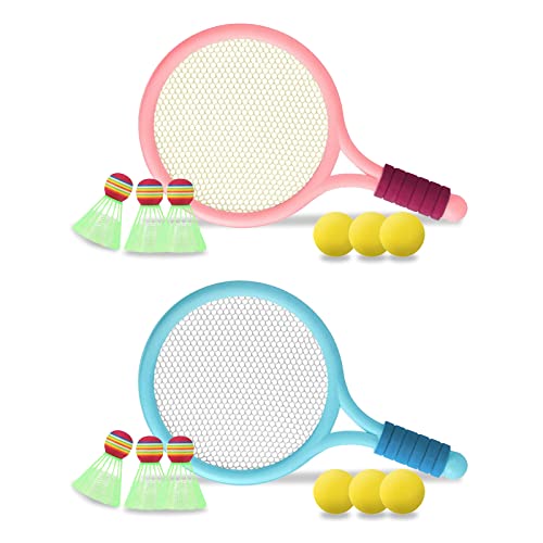 Juego de Raquetas de Tenis y Bádminton para Niños - Set Ligero, Raqueta de Juguete, Juegos Deportivos Educativos