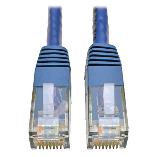 Tripp Lite Cat6 Cat5e Gigabit Molded Patch Cable RJ45 M/M 550MHz, 3 ft., Blue