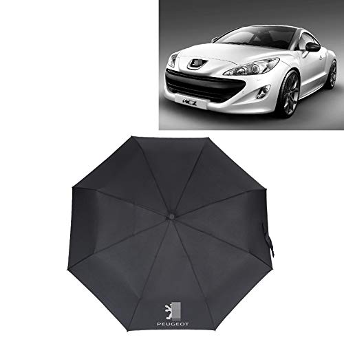 Preisvergleich Produktbild AUTOS Auto-Spielraum-faltender Regenschirm, Regenschirm Ergonomischer Griff Auto Öffnen und Schließen, kompakter beweglicher Regenschirm mit Auto-Logo,P_eugeot