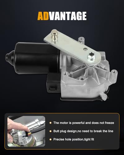 Image of ROADFAR Front Wiper Motor with Control Module Replacement for 1990-1996 for Chevrolet for Lumina APV,1990-1996 for Oldsmobile for Silhouette 22101637 Wiper Motor 5 Pins