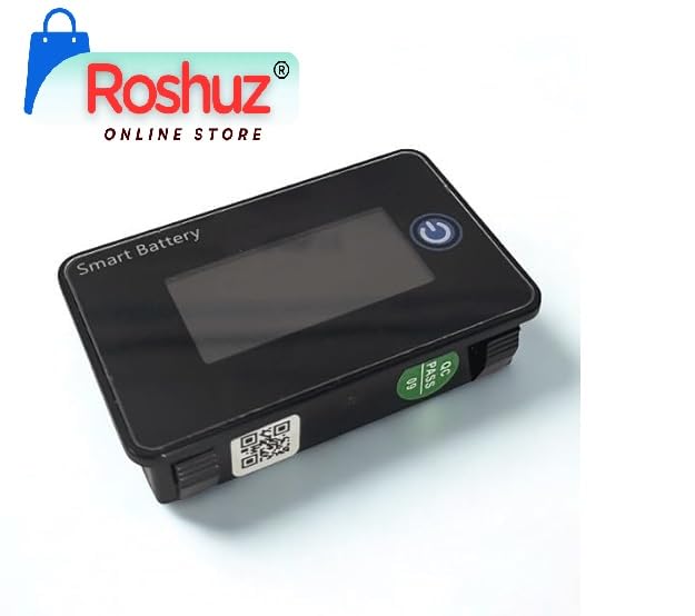 Image of Roshuz Lithium Battery Pack Monitor LCD SOC Display Compactable for JBD SMART Battery Management System [ BMS ] Throgh UART Communication with Connection Cable [ Pack of 1 ]