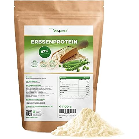 Proteína de guisante en polvo 1,1 kg - Vegana y sin gluten Cover