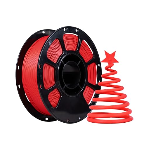 Image of iBOSS Matte PLA+ 3D Printer Filament 1.75mm, Matt Surface & Low Warping Filament 1kg Spool (2.2 lbs), Accuracy + /- 0.02 mm, 3D Printing Filament Fit Most FDM Printers (Matte Red)
