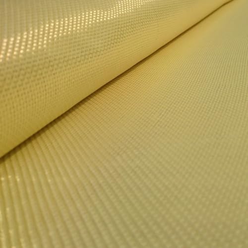 Peso: 135 g/m²/4 once Cherrynight Tessuto Kevlar Giallo 1 Metro x 1 m 1100D 135 g/m² para-Aramid Sintetico in Fibra aramidica Semplice Nomex