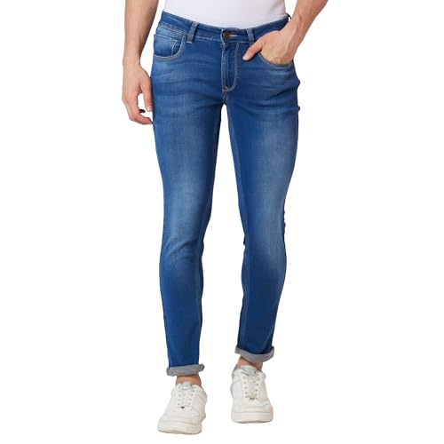 Image of Spykar Men's Slim Fit Low Rise Casual Jeans