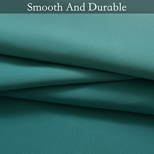 Image of SimpleHome Teal to Grey White Ombre Room Darkening Curtains 63 Inch | Curtains for Living Room,Light Blocking Thick Thermal Insulated Grommet Window Curtains Drapes for Bedroom, 2 Panels,52Wx63L