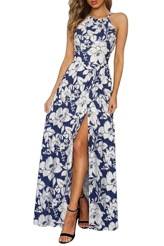 Image of KILIG Women's Summer Floral Beach Flowy Split Maxi Long Dresses