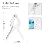 EMART 6 Pack White Heavy Duty Muslin Spring Clamps, 4.5 inch Photo Booth Backdrop Clips for Photography Studio - Image 2