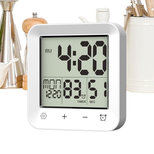 Temporizador de ducha resistente al agua | Cuenta atrás LCD de pared grande | Temporizador de ducha para niños y adultos, para ejercicios de spa, cocina, videojuegos, reuniones, deberes, dormitorio