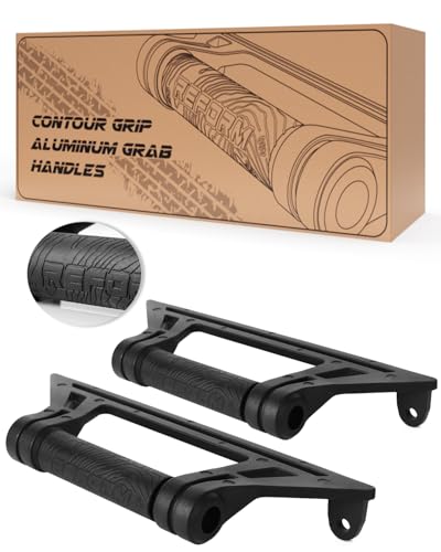Upgraded Aluminum Grab Handles Compatible with Ford Bronco 2021-2026 2/4 Door Soft & Hard Top Contour Line Pattern & Thicker Metal Grip Handle for Bronco Interior Accessories (Front Seat)