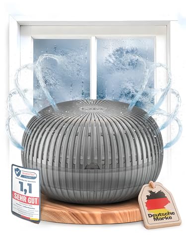 PUREVA Flow Luftentfeuchter ohne Strom bis 25m² [NEUESTE FORMEL] Raumentfeuchter ohne Strom mit 450g Entfeuchter Granulat - Raumluftentfeuchter -...