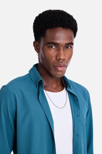 Image of SNITCH Men Casual Shirt | Slim Fit Long Sleeve Spread Collar Vertical Crinkle Textured Pattern | Breathable Polyester Blend & Stretchable Fabric for Casual Outing & Everyday Use