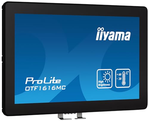 iiyama ProLite OTF1616MC B1 Écran LED 15.6 cadre ouvert écran tactile 1920 x 1080 Full HD @ 60 Hz VA 1100 cdm² 800:1 25 ms HDMI VGA DisplayPort - vue 4