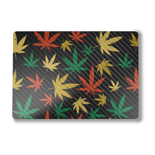 Carbon Fiber Laptop Skin Compatible with Alienware M18 R2 (2024) - Rastafari Kush - Premium 3M Vinyl Protective Wrap Decal Cover - Easy to Apply | Crafted in The USA by MightySkins