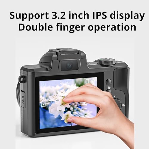 Dododuck 5K Digital Camera: Autofocus, 5X Optical Zoom, 64MP, Vlogging and Video Camera with 6-Axis Stabilization, Dual Cameras Front and Rear, Echo Cancelling Microphone, 2 Batteries (5K) - Image 7