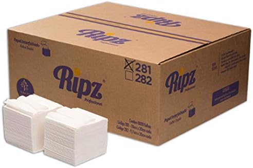 Papel Higiênico Cai Cai Ripz - Folha Duplas - Caixa com 8000 Folh...