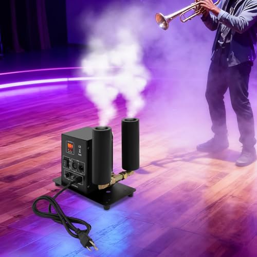 Máquina de humo CO2, máquina de niebla CO2 de doble boquilla de 150 W para fiestas DJ y espectáculos en vivo, nebulizador de chorro de 110 V con chorros ajustables, ideal para DJs, bandas y planificadores de eventos miniatura 5
