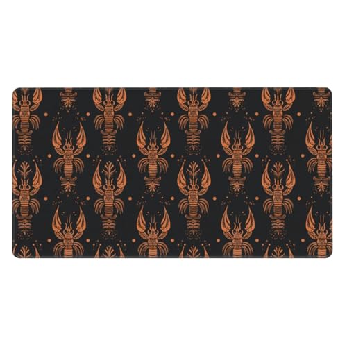 Grand tapis de souris de jeu orange pour le travail sur ordinateur portable et bureau