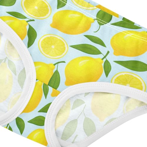 Joisal Funny Girls Underwear Toddler 2t Cotton Panties for Girl Sliced Yellow Lemons Light Blue Briefs Undies Kids4