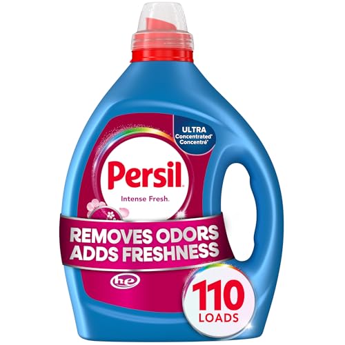 Persil Intense Fresh Everyday Clean, Liquid Laundry Detergent, High Efficiency (HE), Deep Stain Removal, Ultra Concentrated, 82.5 fl oz, 110 Loads