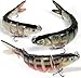 Multi Jointed Swimbaits Fishing Lures, 3PCS Slow Sinking Bionic Swimming Lures Bass Trout Salmon Catfish Largemouth Smallmouth Fishing Lures Kit for Freshwater Saltwater
