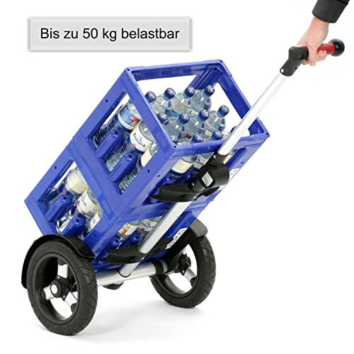 ANDERSEN Einkaufstrolley - Tura Shopper Ortlieb rot 49 L Handwagen, wasserdicht, wetterfest, Aluminium, Griff ergonomisch, klappbar, Kugellagerad – Bild 7