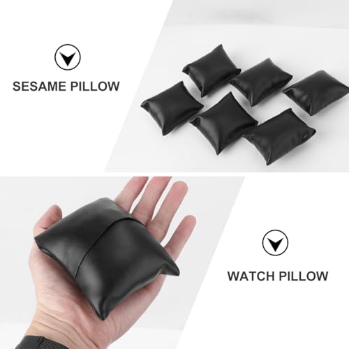 6stücke Teiliges Schwarzer Pu-Armband-uhrenkissen Für Schmuck-präsentation Für Schmuckkästen Vitrinen Dekoration Von Verkaufsständen – Bild 8