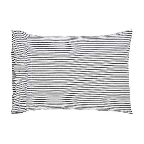 VHC Brands Sawyer Mill Ruffled Stripe Standard Pillowcase 21×26 Set of 2