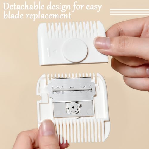 2 PCS 2-in-1 Hair Trimmer Comb,Split Ends Hair Trimmer,Mini Portable Hair Breakage Tool, Dual-Sided Design with Cover, for Thinning Hair Cutting and Styling Scissors Hairdressing - Image 5