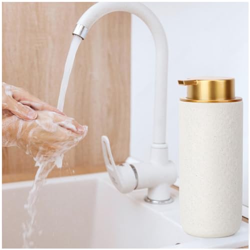 Image of Segbeauty Ceramic Foaming Hand Soap Dispenser, 16.9oz Refillable Kitchen Bathroom Foam Soap Dispenser, 500ml Empty Liquid Soap Lotion Dispenser Foaming Pump Bottle for Modern Home Farmhouse Decor