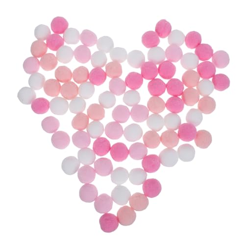 WRITWAA Pompones de Poliéster 2,5 Cm Rosa 200 Unidades para Manualidades, Decoraciones de Fiesta Coloridas y Proyectos Creativos DIY